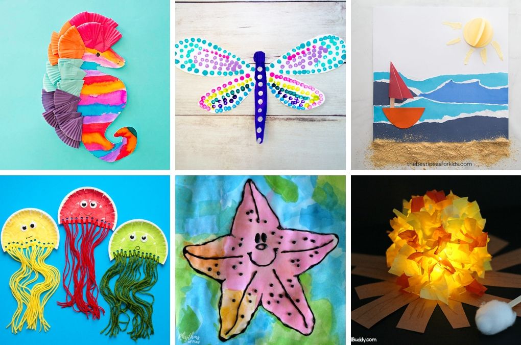 40+ Sensational Summer Arts and Crafts for Kids - Projects with Kids